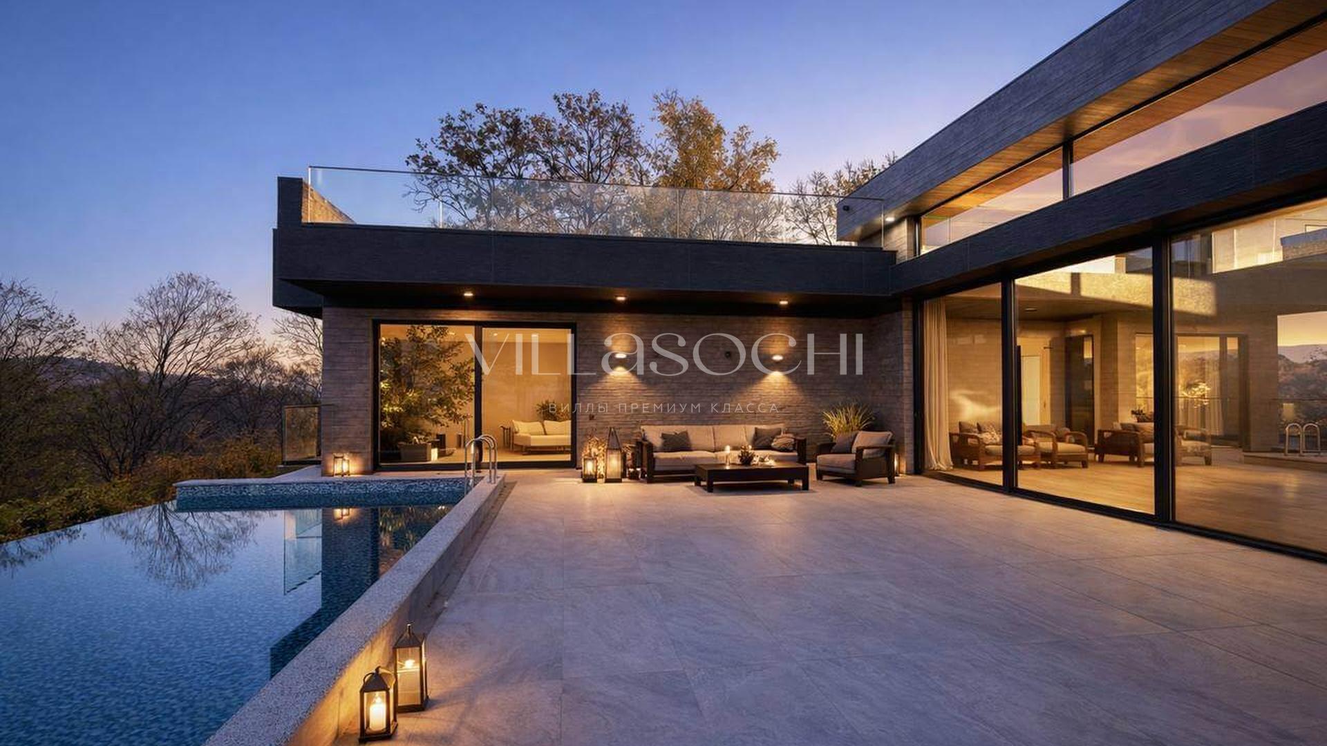 Фото №2. Современная вилла с бассейном infinity